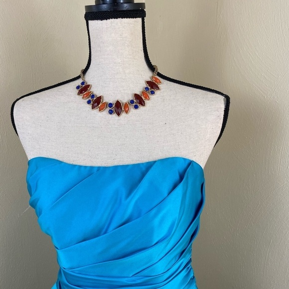 David Bridal Malibu Blue Dress. Sz 2 - Picture 4 of 10